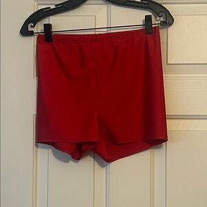 Red Women's spandex Shorts